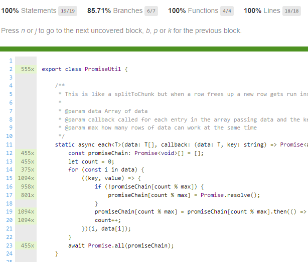 Coverage report file